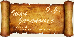 Ivan Jaranović vizit kartica